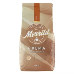 Merrild crema hele bønner bonen 1 kg.